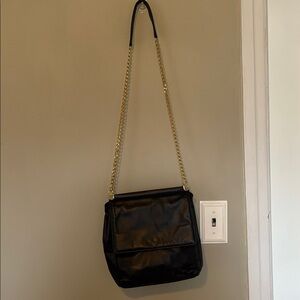 Black Leather Shoulder Bag